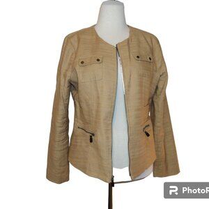 Women's Gold Zip Up Jacket  Super Nice
